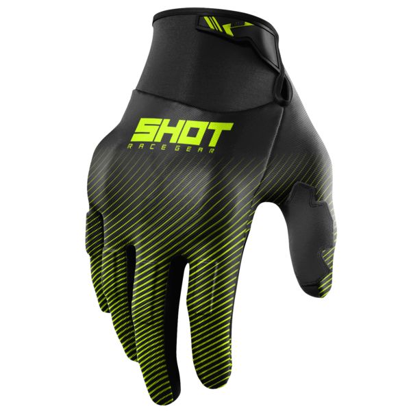 Motocross Gloves SHOT Drift Rim Neon Yellow