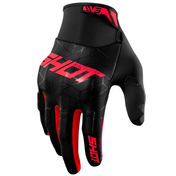 Motocross Gloves SHOT Drift Spider Red