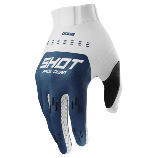 Motocross Gloves SHOT Race Evo Petrol Blue