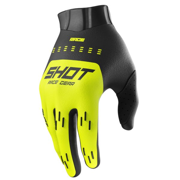 Motocross Gloves SHOT Race Kid Evo Neon Yellow