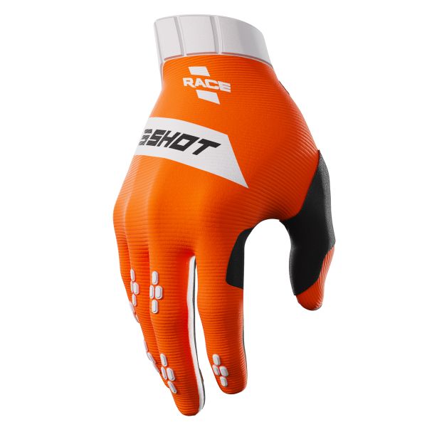 Motocross Gloves SHOT Race Orange Kid