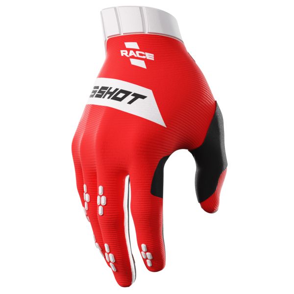 Motocross Gloves SHOT Race Red