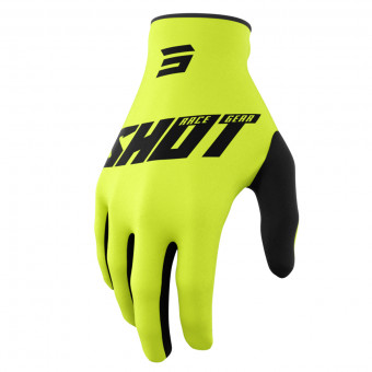 Motocross Gloves SHOT Raw Burst Neon Yellow Gloves