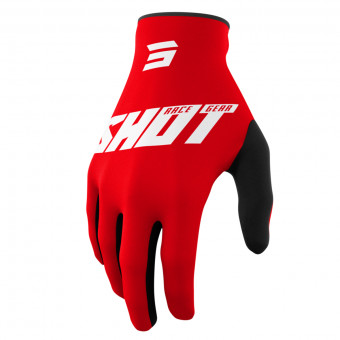 Motocross Gloves SHOT Raw Burst Red Gloves