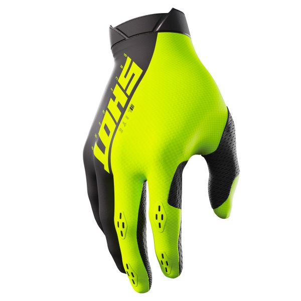 Motocross Gloves SHOT Trainer CE 3.0 Black Neon Yellow