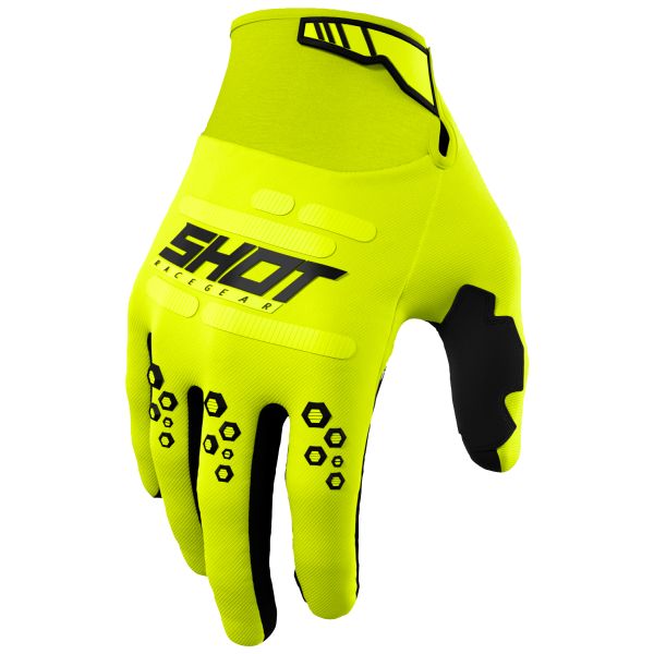 Motocross Gloves SHOT Vision Glove Neon Yellow