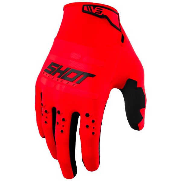 Motocross Gloves SHOT Vision Glove Red
