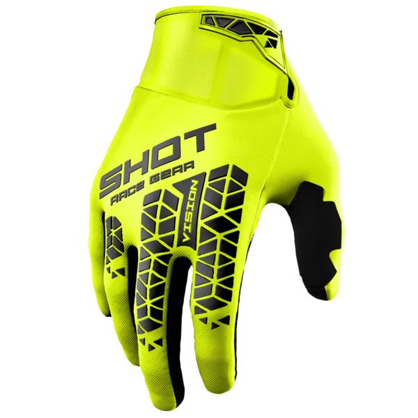 Motocross Gloves SHOT Vision Tech Neon Yellow