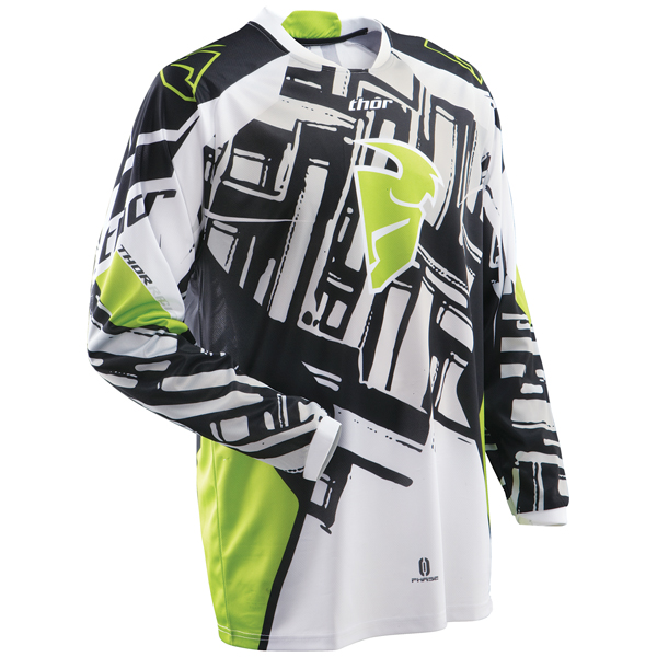 Motocross Jerseys Thor Phase Green Slab Jersey