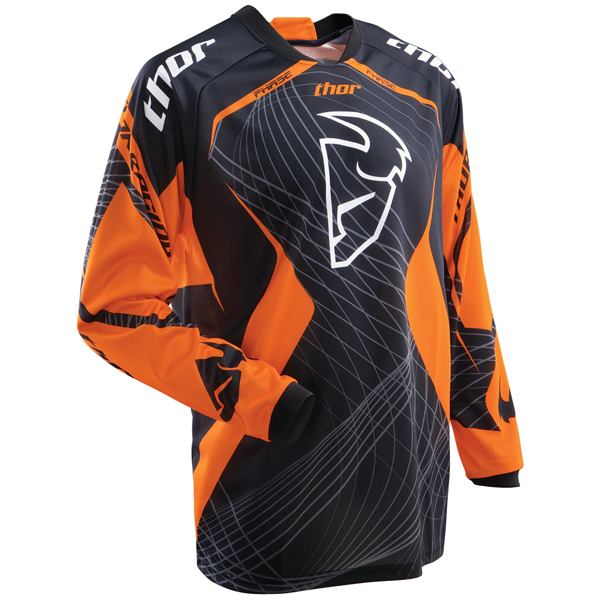 Motocross Jerseys Thor Phase Orange Spiral Jersey