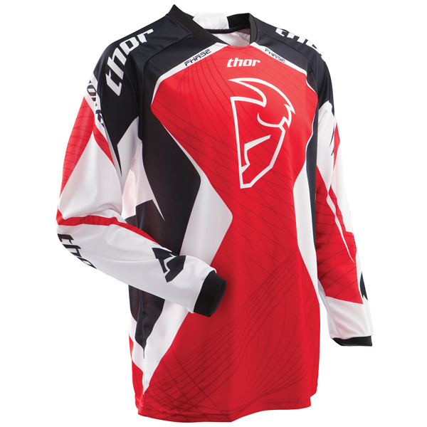Motocross Jerseys Thor Phase Red Spiral Jersey