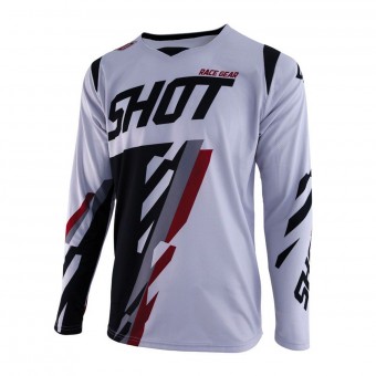 Motocross Jerseys SHOT Contact Score Grey Burgundy
