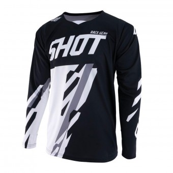 Motocross Jerseys SHOT Contact Score Black White
