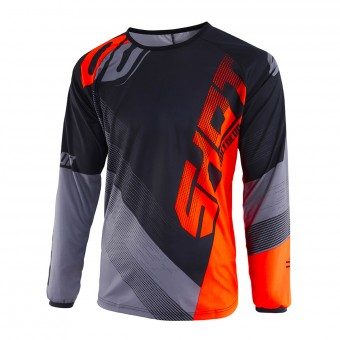 Motocross Jerseys SHOT Devo Ultimate Black Neon Orange