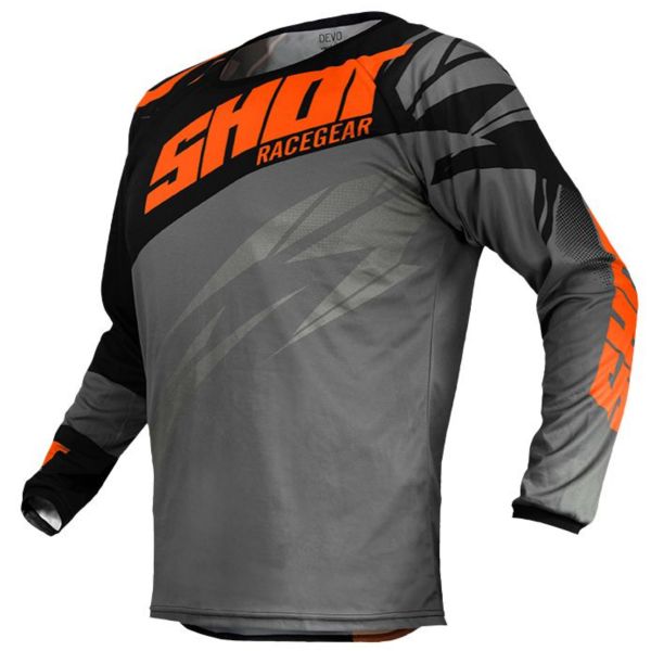 Motocross Jerseys SHOT Devo Ventury Grey Neon Orange