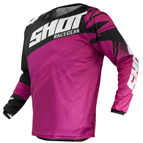Motocross Jerseys SHOT Devo Ventury Neon Pink Fushia Kid