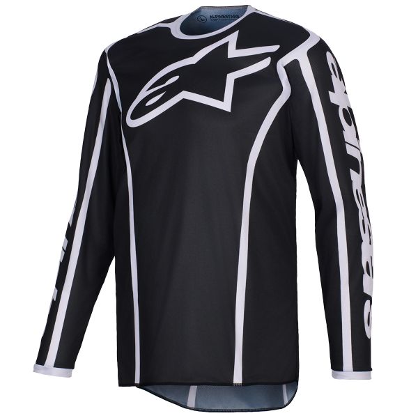 Motocross Jerseys Alpinestars Fluid Apex Jersey Black Gray