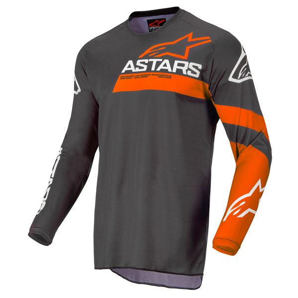 Motocross Jerseys Alpinestars Fluid Chaser Anthracite Coral Fluo