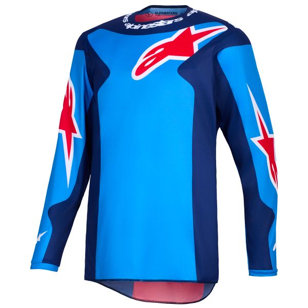 Motocross Jerseys Alpinestars Fluid Grid Jersey Blue Red