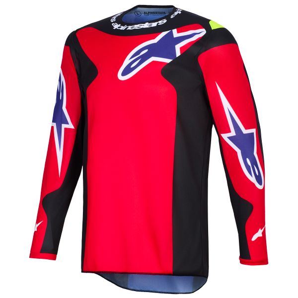 Motocross Jerseys Alpinestars Fluid Grid Jersey Red Black Purple