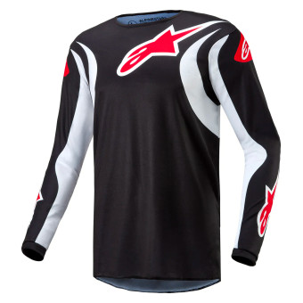Motocross Jerseys Alpinestars Fluid Lucent Black White