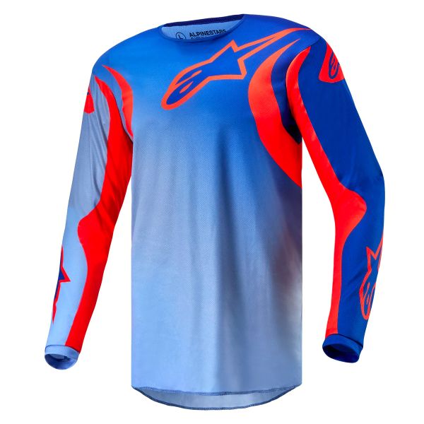 Motocross Jerseys Alpinestars Fluid Lucent Blue Ram Hot Orange