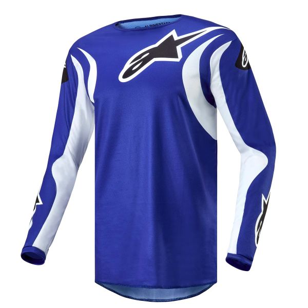 Motocross Jerseys Alpinestars Fluid Lucent Blue Ray White