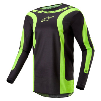 Motocross Jerseys Alpinestars Fluid Lurv Black Yellow Fluo