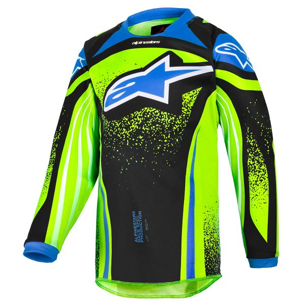 Motocross Jerseys Alpinestars Kids Racer Nomur Jersey Dk Navy Yllw FL Ucla Blue