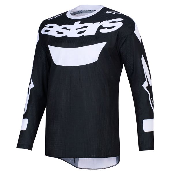 Motocross Jerseys Alpinestars Racer Air Riway Jersey Black White