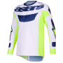 Motocross Jerseys Alpinestars Racer Air Riway Jersey Light Gray Yellow Fluo Blue