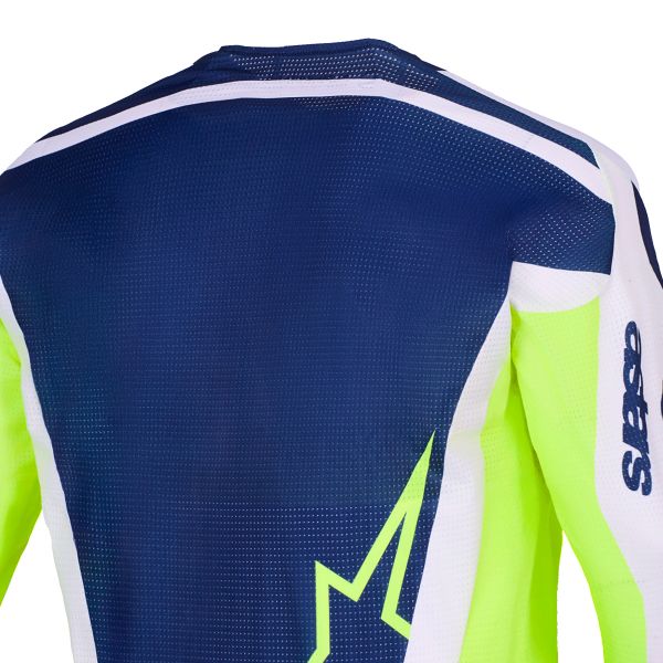 Alpinestars Racer Air Riway Jersey Light Gray Yellow Fluo Blue