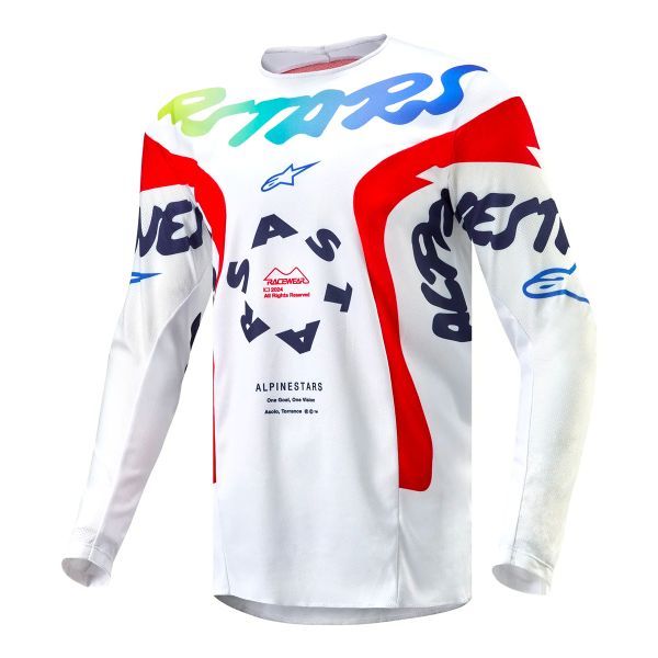 Motocross Jerseys Alpinestars Racer Hana White Multicolor