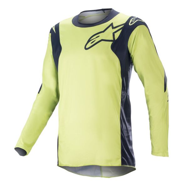 Motocross Jerseys Alpinestars Racer Hoen Night Navy Fluorite Green