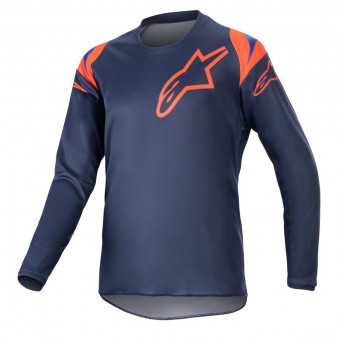 Motocross Jerseys Alpinestars Racer Narin Night Navy Hot Orange Kid