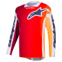 Motocross Jerseys Alpinestars Racer Portl Jersey Red Light Gray Dark Gray
