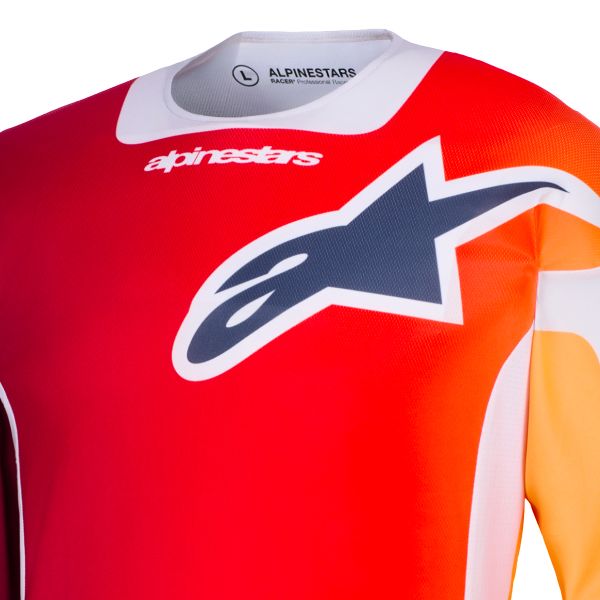 Alpinestars Racer Portl Jersey Red Light Gray Dark Gray