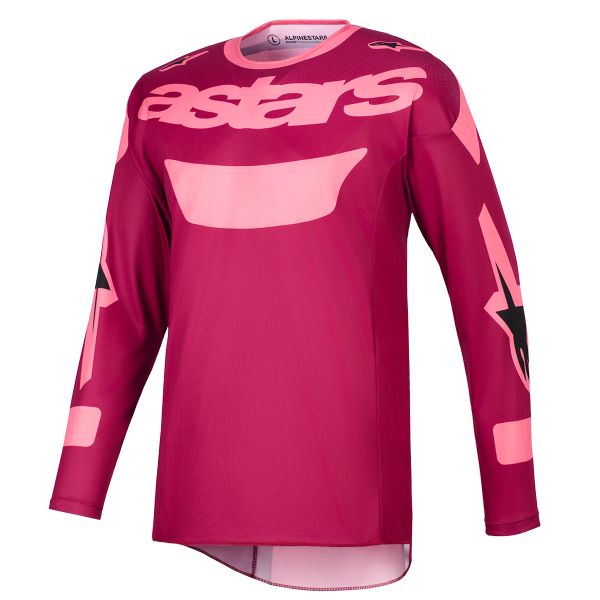 Motocross Jerseys Alpinestars Racer Riway Jersey Dark Red Coral