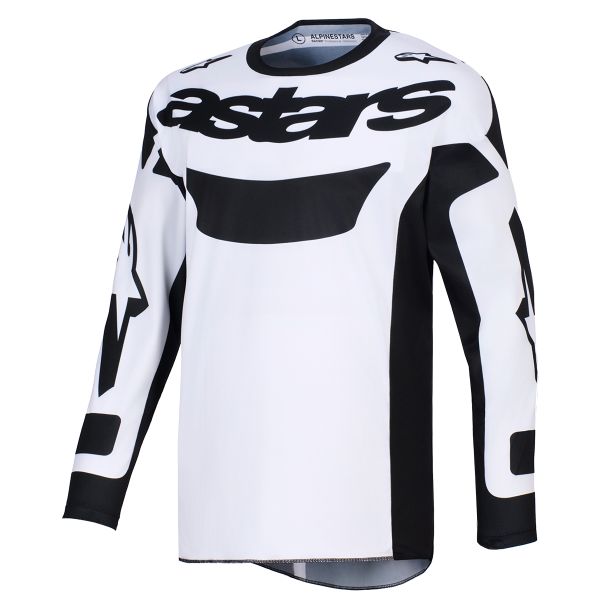 Motocross Jerseys Alpinestars Racer Riway Jersey White Black