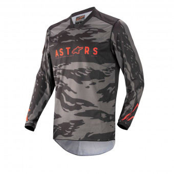 Motocross Jerseys Alpinestars Racer Tactical Camo Red Fluo Kid