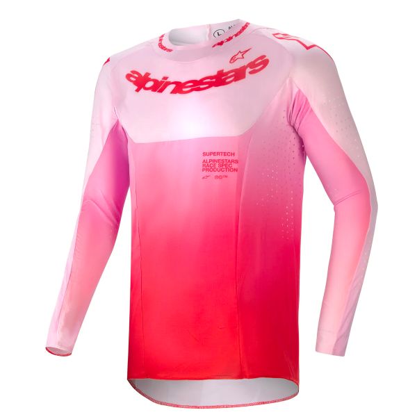 Motocross Jerseys Alpinestars Supertech Dade Red Berry Lilac