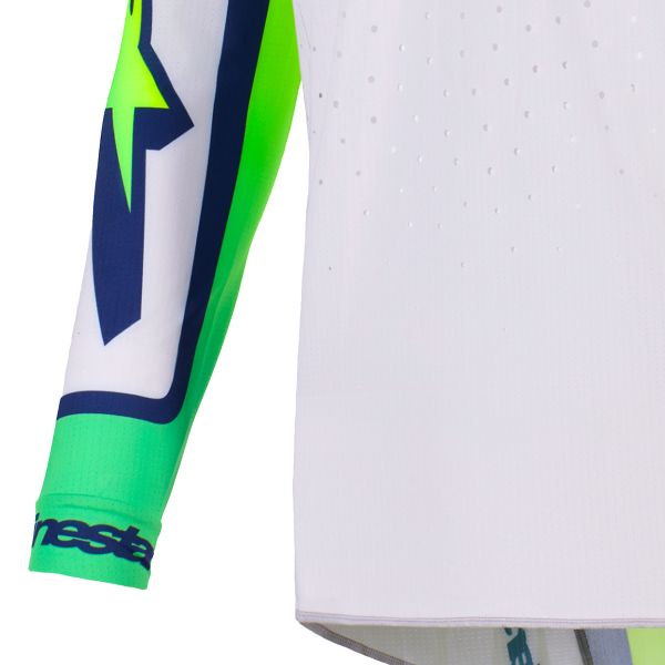 Alpinestars Supertech Vista Jersey Light Gray Yellow Fluo Blue