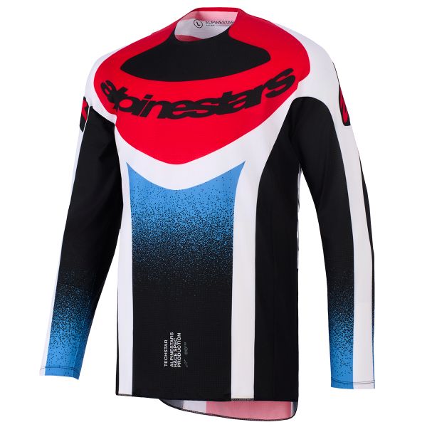 Motocross Jerseys Alpinestars Techstar Knif Jersey Black White Red