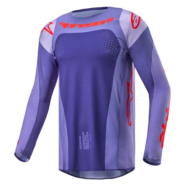 Motocross Jerseys Alpinestars Techstar Ocuri Purple Hot Orange