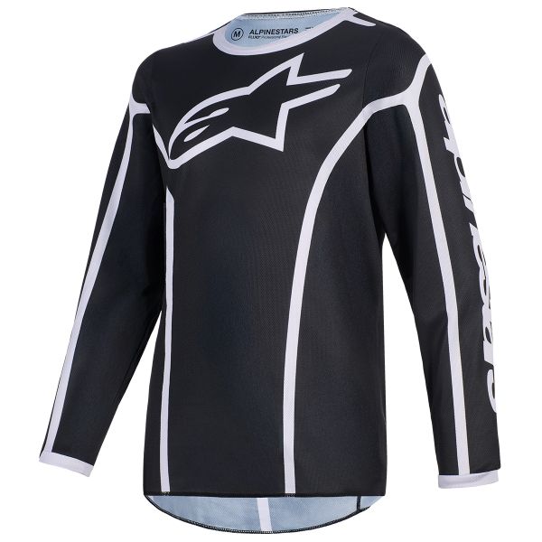 Motocross Jerseys Alpinestars Youth Fluid Apex Jersey Black Gray