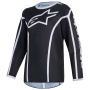 Motocross Jerseys Alpinestars Youth Fluid Apex Jersey Black Gray