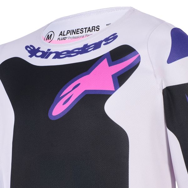 Alpinestars Youth Fluid Grid Jersey Black Light Gray Purple