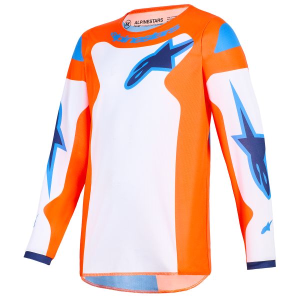 Motocross Jerseys Alpinestars Youth Fluid Grid Jersey Orange Ucla Blue