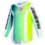 Motocross Jerseys Alpinestars Youth Fluid Portl Jersey Green White Black