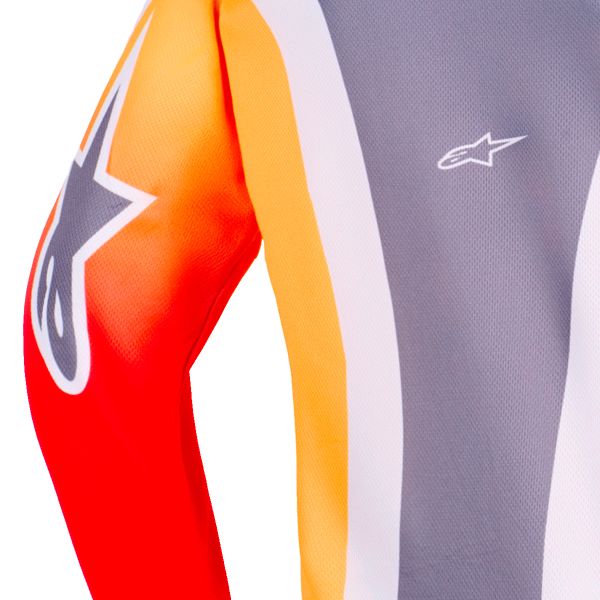 Alpinestars Youth Fluid Portl Jersey Red Light Gray Dark Gray